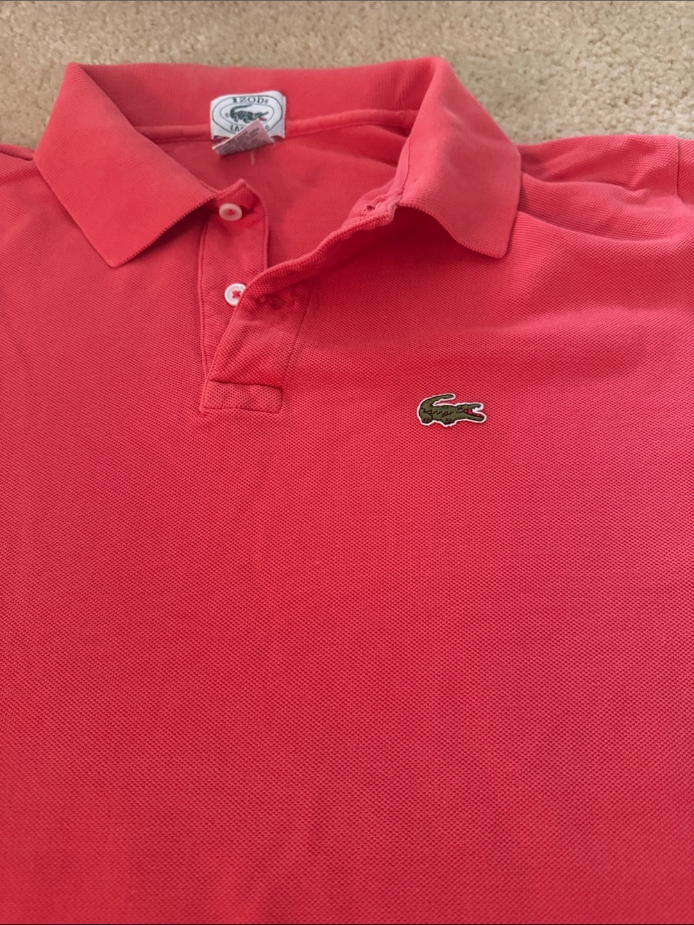 Izod lacrosse orange polo shirt, size XL EUC